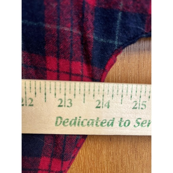 Vintage Pendleton Sweater Cardigan Mens Large Red Plaid Button Front USA 80s - Picture 4 of 5